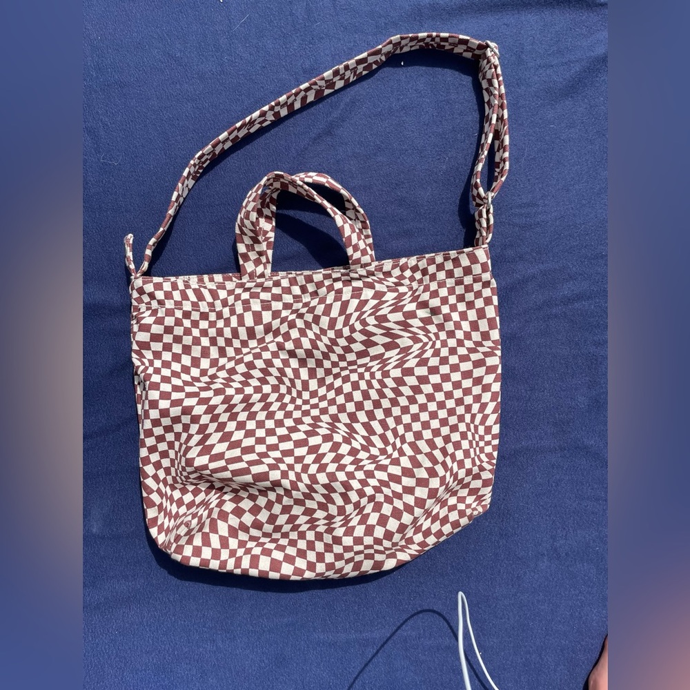 urban outfitters, large, checkered tote bag